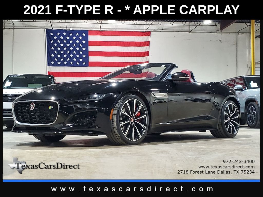 Ligurian Black Gloss 2021 Jaguar F-TYPE R Convertible AWD Convertible All-Wheel Drive 8-Speed Automatic