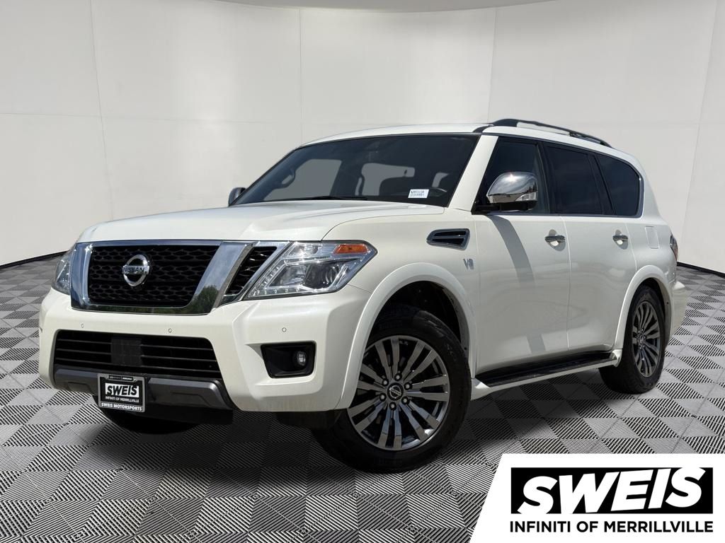Pearl White Tricoat 2019 Nissan Armada SUV / Crossover Four-Wheel Drive 7-Speed Automatic
