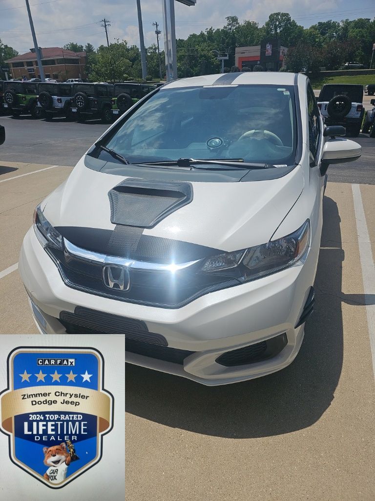 White 2019 Honda Fit Hatchback Front-Wheel Drive Continuously Variable Transmission