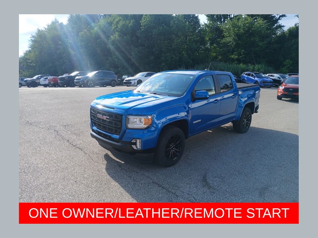Dynamic Blue Metallic 2021 GMC Canyon Pickup Truck Four-Wheel Drive 8-Speed Automatic