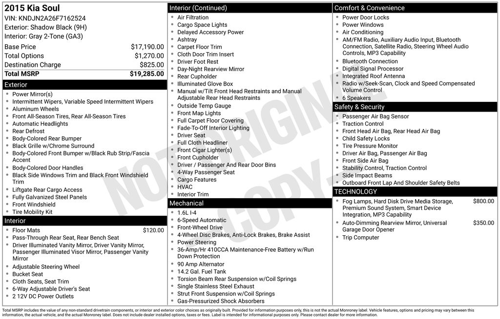Used 2015 Black Kia Base image 3