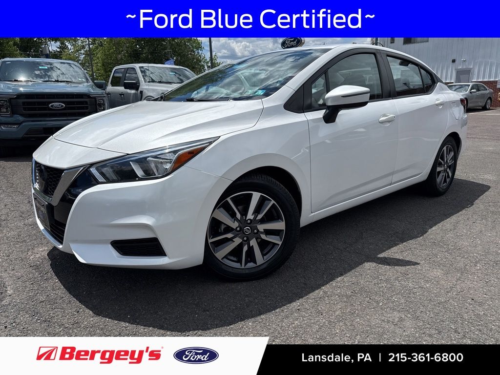 Aspen White TriCoat Pearl 2020 Nissan Versa Sedan Front-Wheel Drive Continuously Variable Transmission