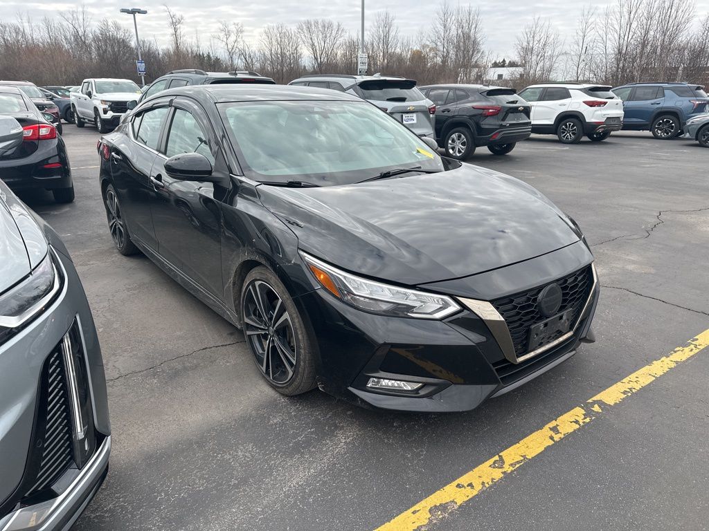 Super Black 2021 Nissan Sentra SR FWD Sedan Front-Wheel Drive Continuously Variable Transmission