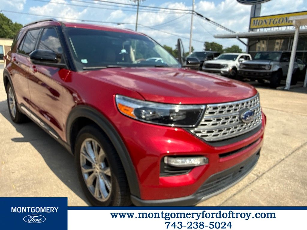 Red Metallic 2021 Ford Explorer SUV / Crossover Rear-Wheel Drive Automatic