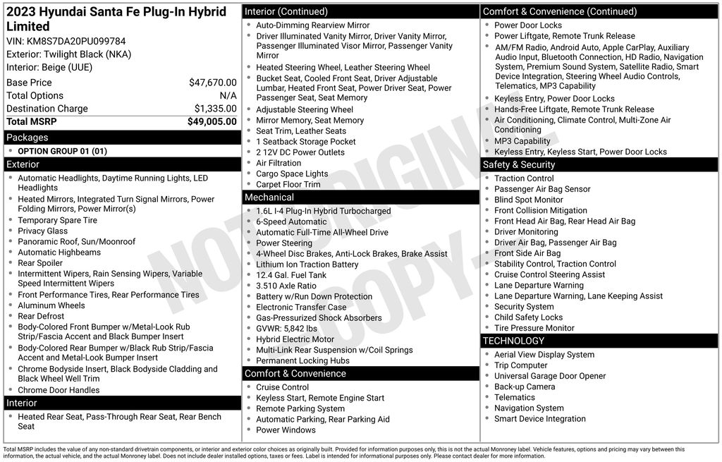 2023 Hyundai Santa Fe Plug-In Hybrid Limited
