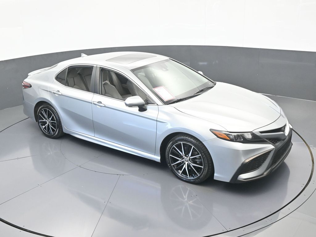 Used 2021 Celestial Silver Metallic Toyota SE image 50
