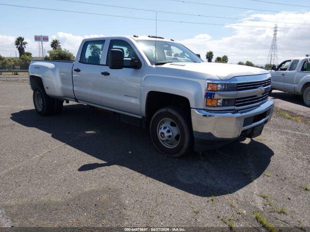Silver Ice Metallic 2016 Chevrolet Silverado 3500HD Work Truck Crew Cab 4WD Pickup Truck Four-Wheel Drive 6-Speed Automatic