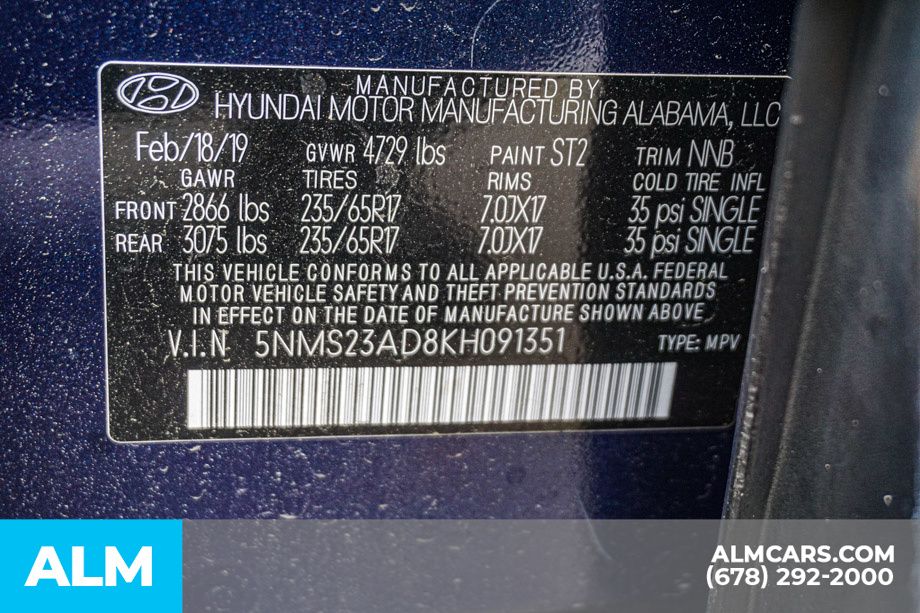 Used 2019 Blue Hyundai SE image 53
