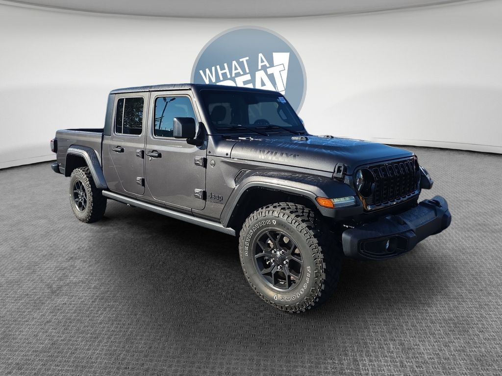 Gray (Granite Crystal Metallic Clearcoat) 2024 Jeep Gladiator Pickup Truck Four-Wheel Drive 8-Speed Automatic