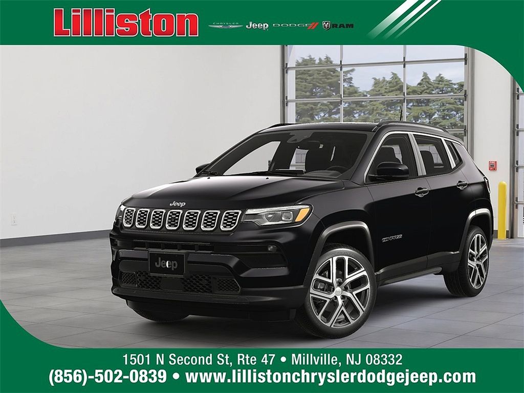 Diamond Black Crystal Pearlcoat 2024 Jeep Compass Limited 4WD SUV / Crossover Four-Wheel Drive 8-Speed Automatic