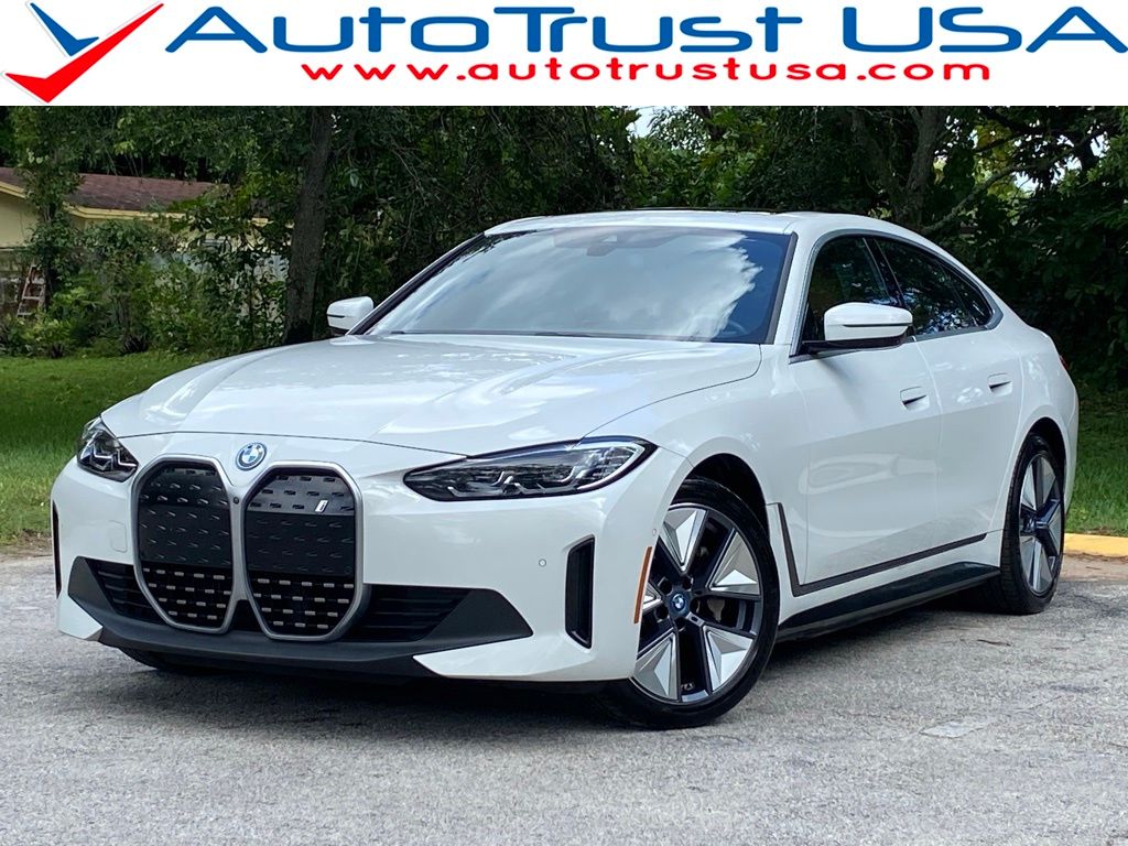 Alpine White 2023 BMW i4 eDrive40 Gran Coupe FWD Sedan Rear-Wheel Drive Automatic