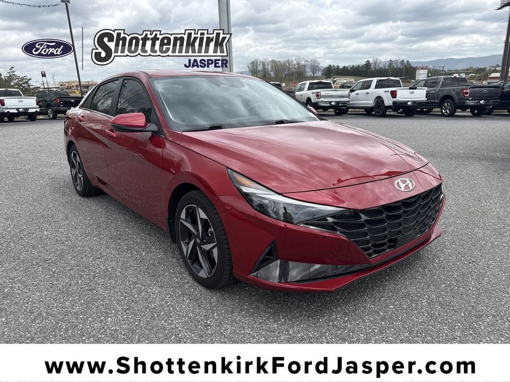 Scarlet Red Pearl 2023 Hyundai Elantra Hybrid Limited FWD Sedan Front-Wheel Drive 6-Speed Dual Clutch