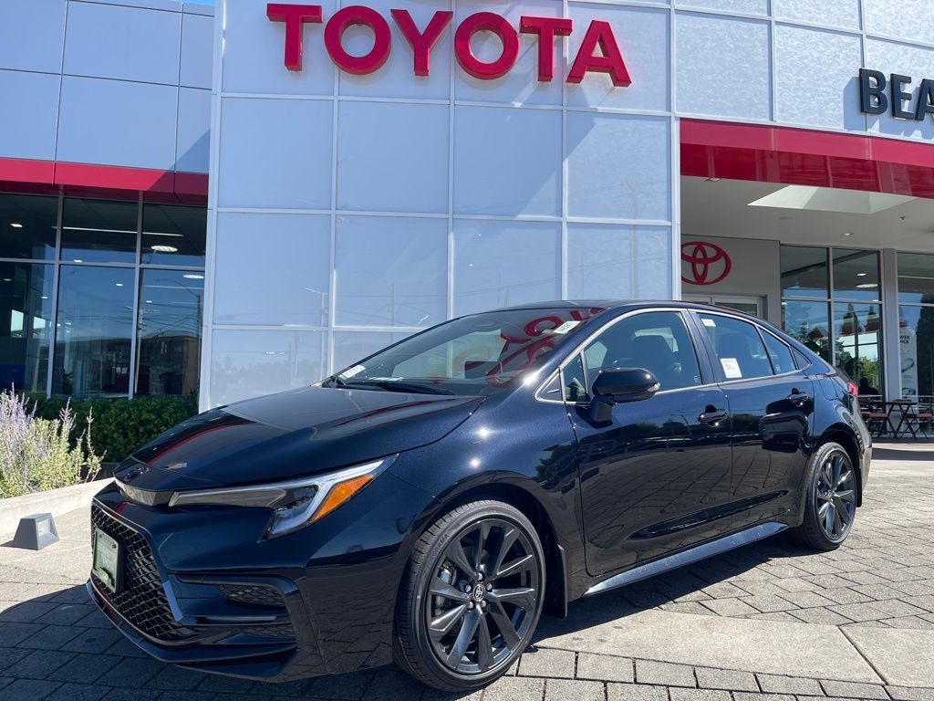 MIDNIGHT BLACK METALLIC 2026 Toyota Corolla Sedan Front-Wheel Drive Continuously Variable Transmission