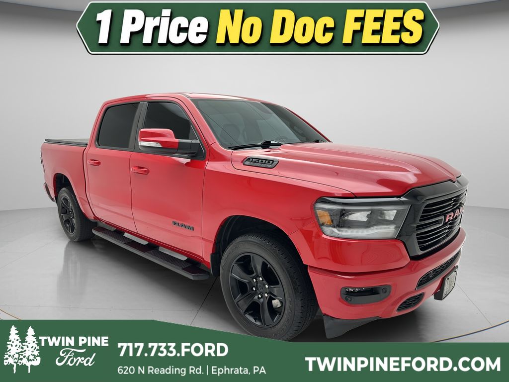 Flame Red Clearcoat 2020 RAM 1500 Pickup Truck Four-Wheel Drive 8-Speed Automatic
