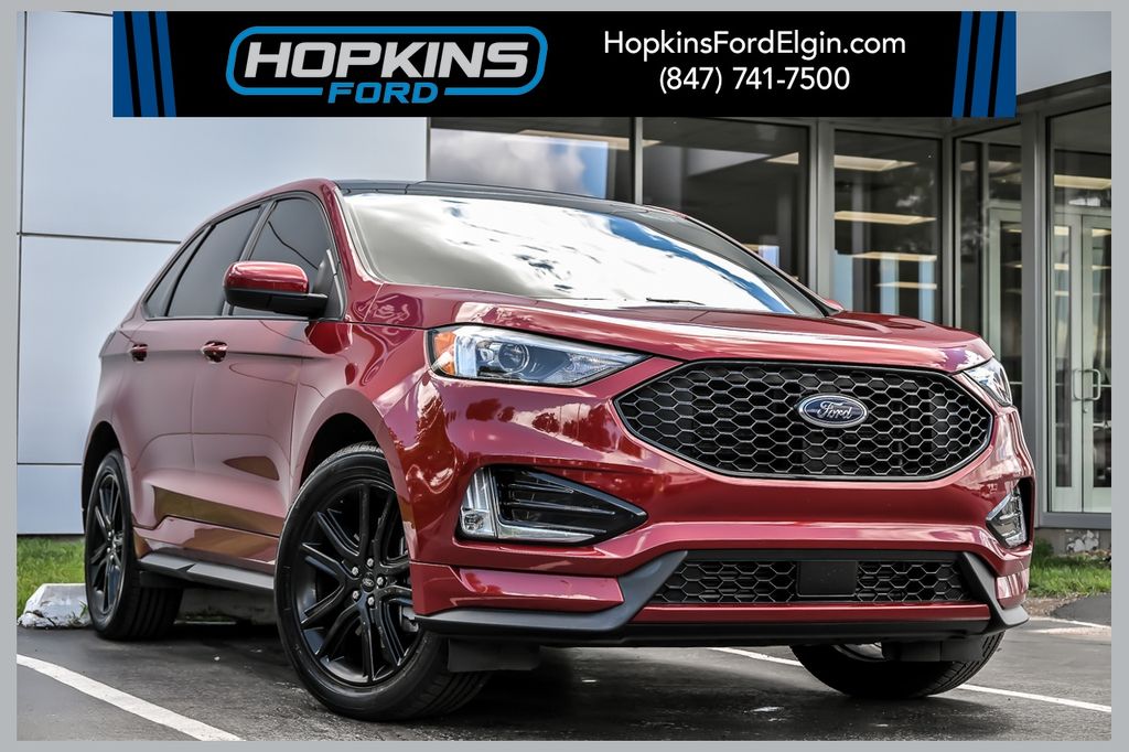 Red Metallic 2022 Ford Edge SUV / Crossover All-Wheel Drive 8-Speed Automatic