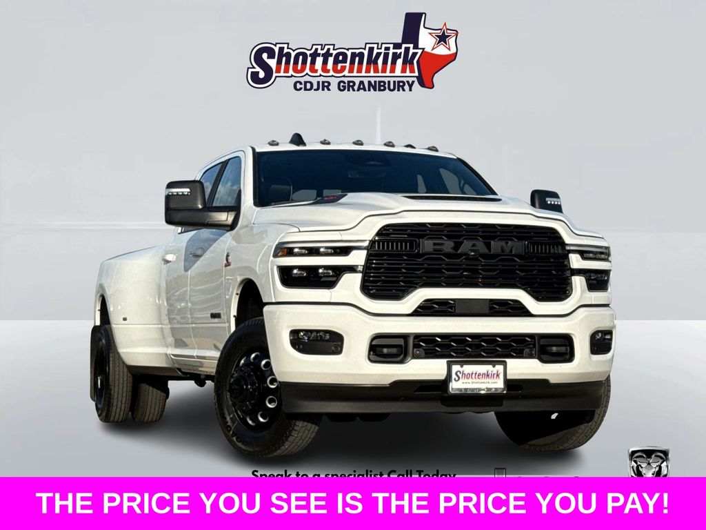 Bright White Clearcoat 2026 RAM 3500 Pickup Truck Four-Wheel Drive 8-Speed Automatic