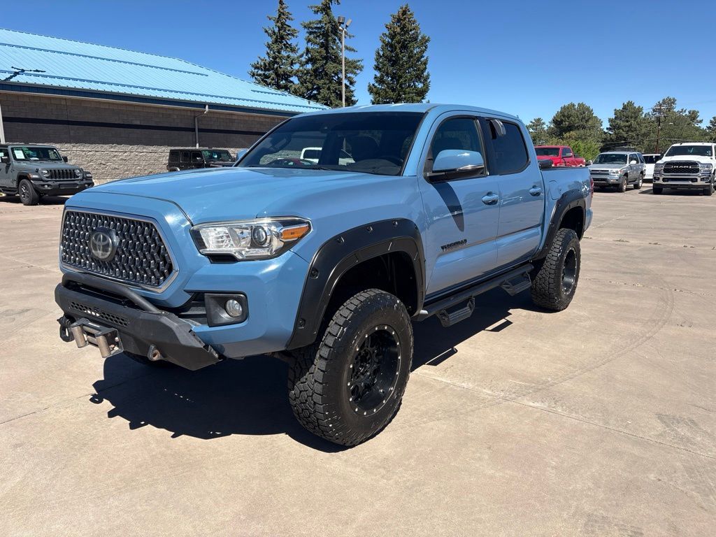 Blue 2019 Toyota Tacoma TRD Off Road Double Cab 4WD Pickup Truck Four-Wheel Drive 6-Speed Automatic