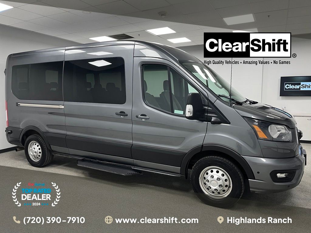Carbonized Gray Metallic 2024 Ford Transit Passenger Van All-Wheel Drive 10-Speed Automatic