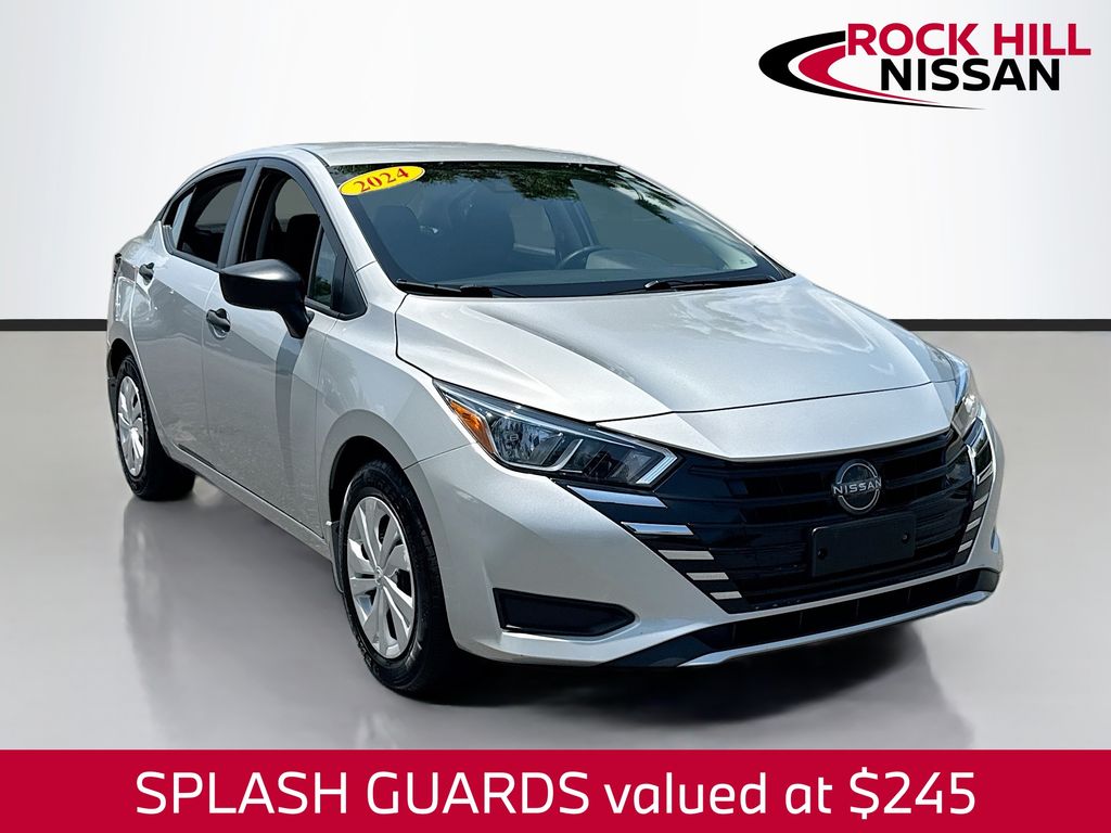 Brilliant Silver Metallic 2024 Nissan Versa Sedan Front-Wheel Drive Continuously Variable Transmission