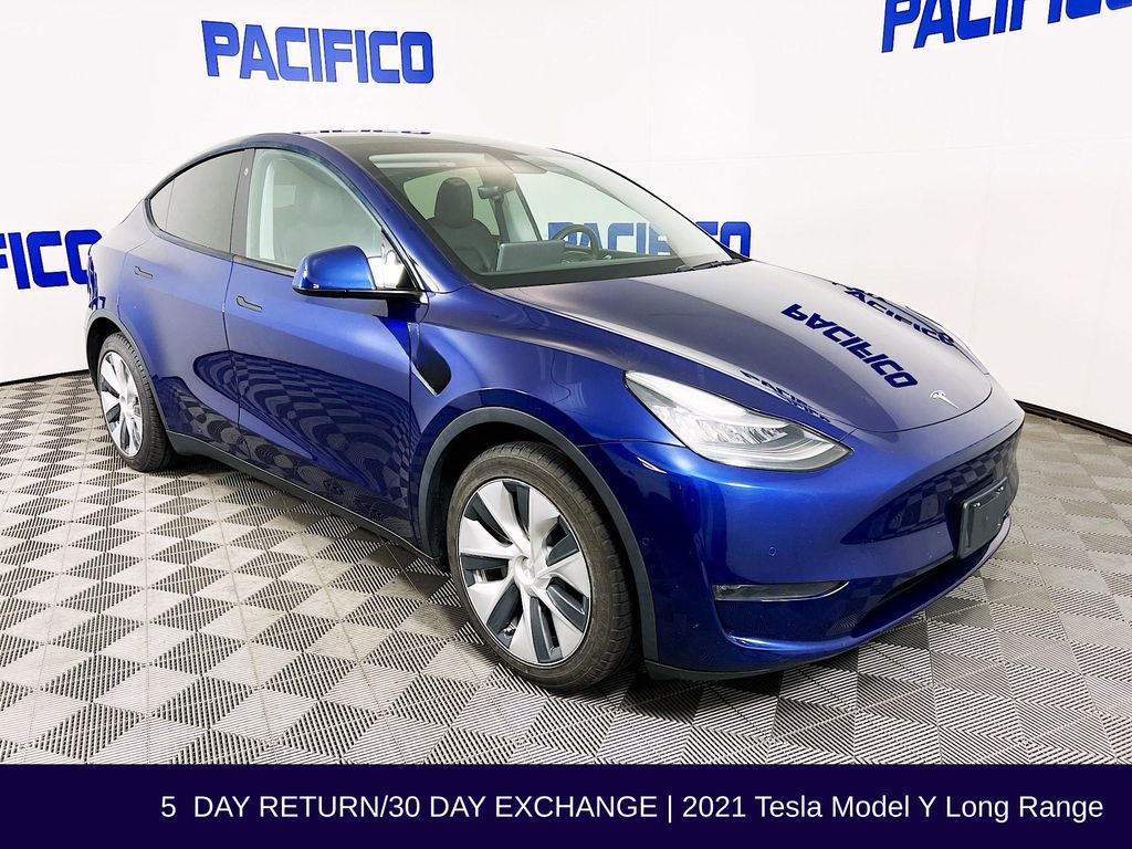 Deep Blue Metallic 2021 Tesla Model Y SUV / Crossover All-Wheel Drive 1-Speed Automatic