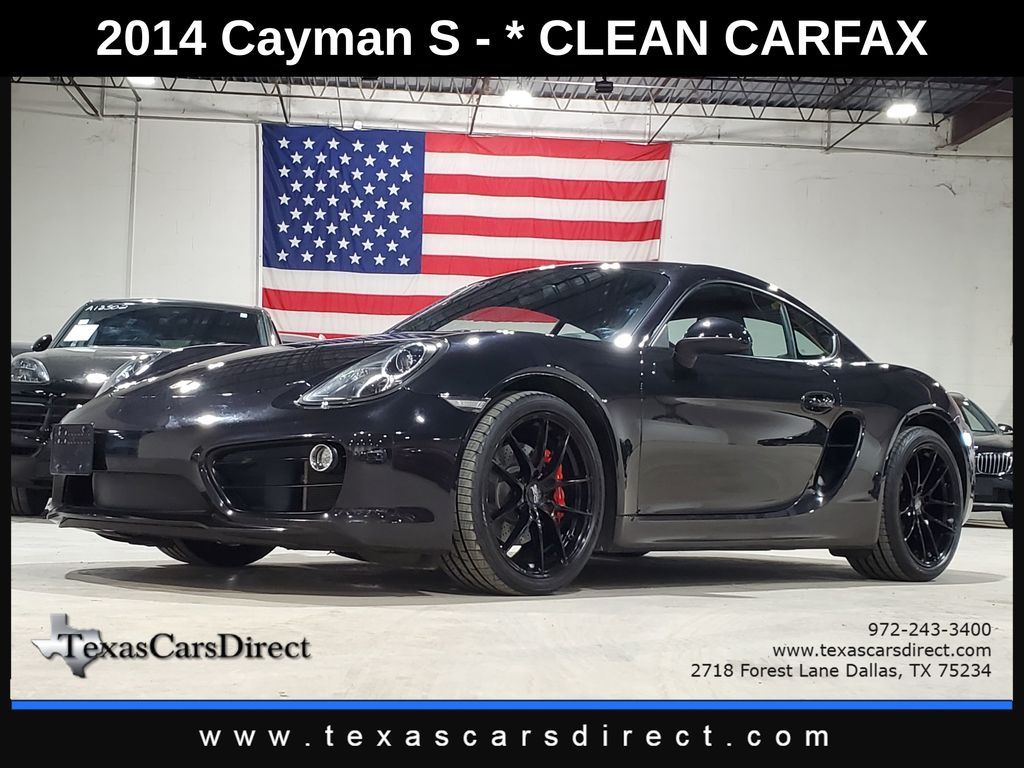 Basalt Black Metallic 2014 Porsche Cayman S Coupe Rear-Wheel Drive 7-Speed Automatic