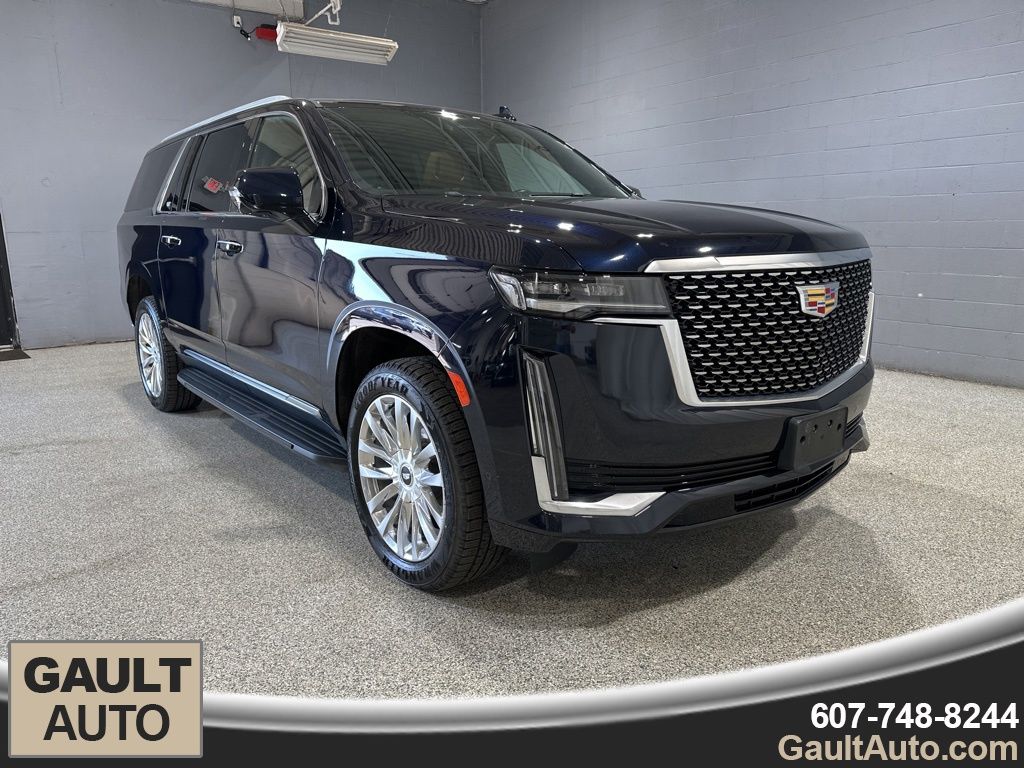 Dark Moon Blue Metallic 2023 Cadillac Escalade ESV Premium Luxury 4WD SUV / Crossover Four-Wheel Drive Automatic