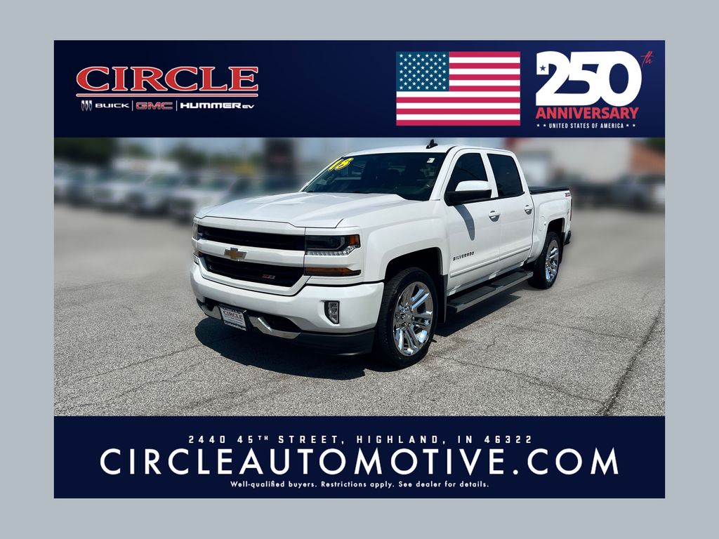 White 2018 Chevrolet Silverado 1500 Pickup Truck Four-Wheel Drive 6-Speed Automatic Overdrive