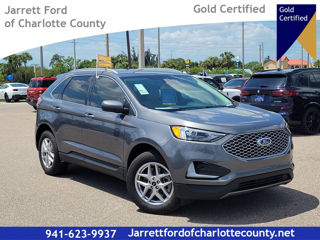 Carbonized Gray Metallic 2024 Ford Edge SEL AWD SUV / Crossover All-Wheel Drive 8-Speed Automatic