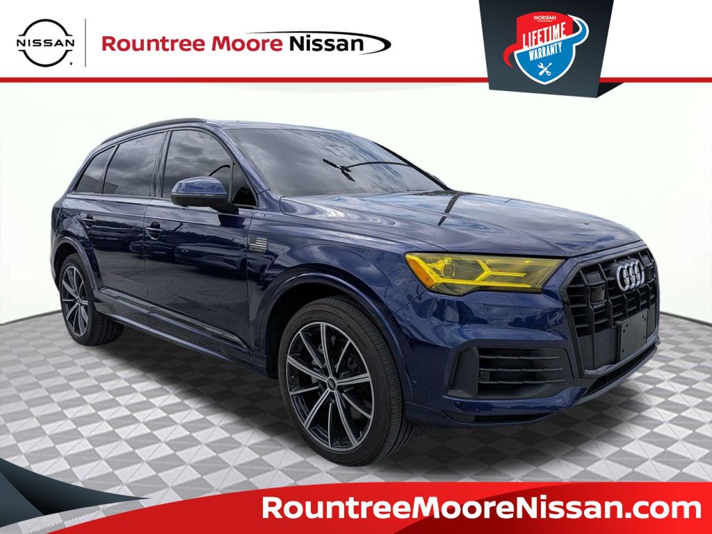 Blue Metallic 2021 Audi Q7 SUV / Crossover All-Wheel Drive 8-Speed Automatic