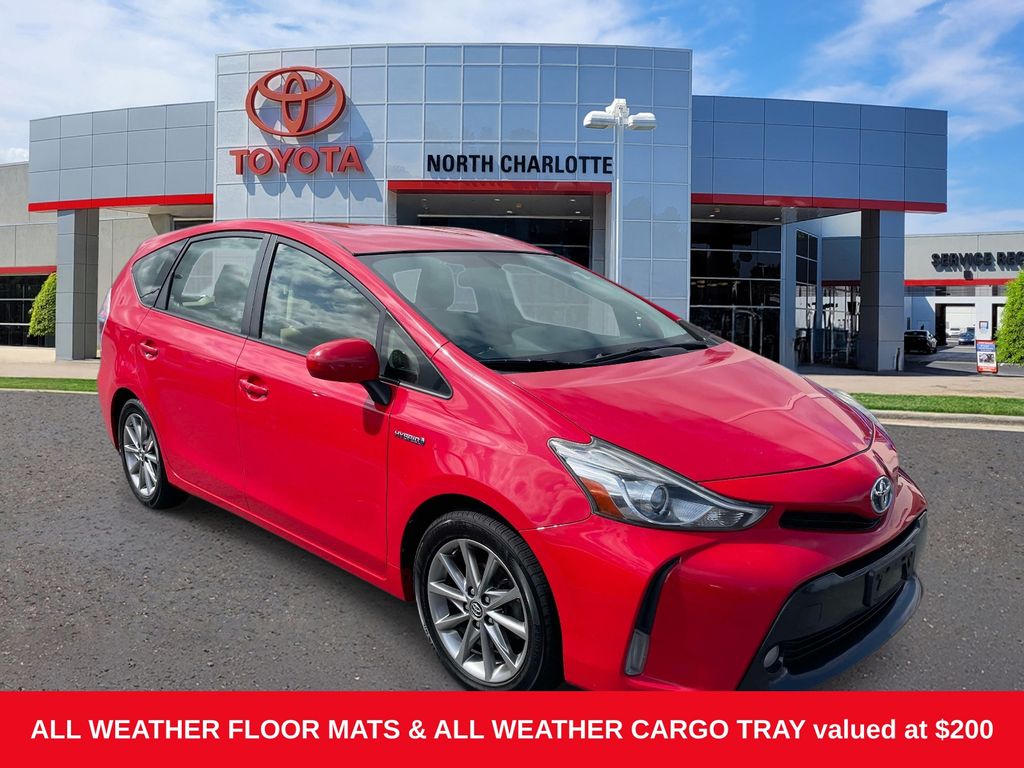 Absolutely Red 2015 Toyota Prius v Five FWD Wagon Front-Wheel Drive Continuously Variable Transmission