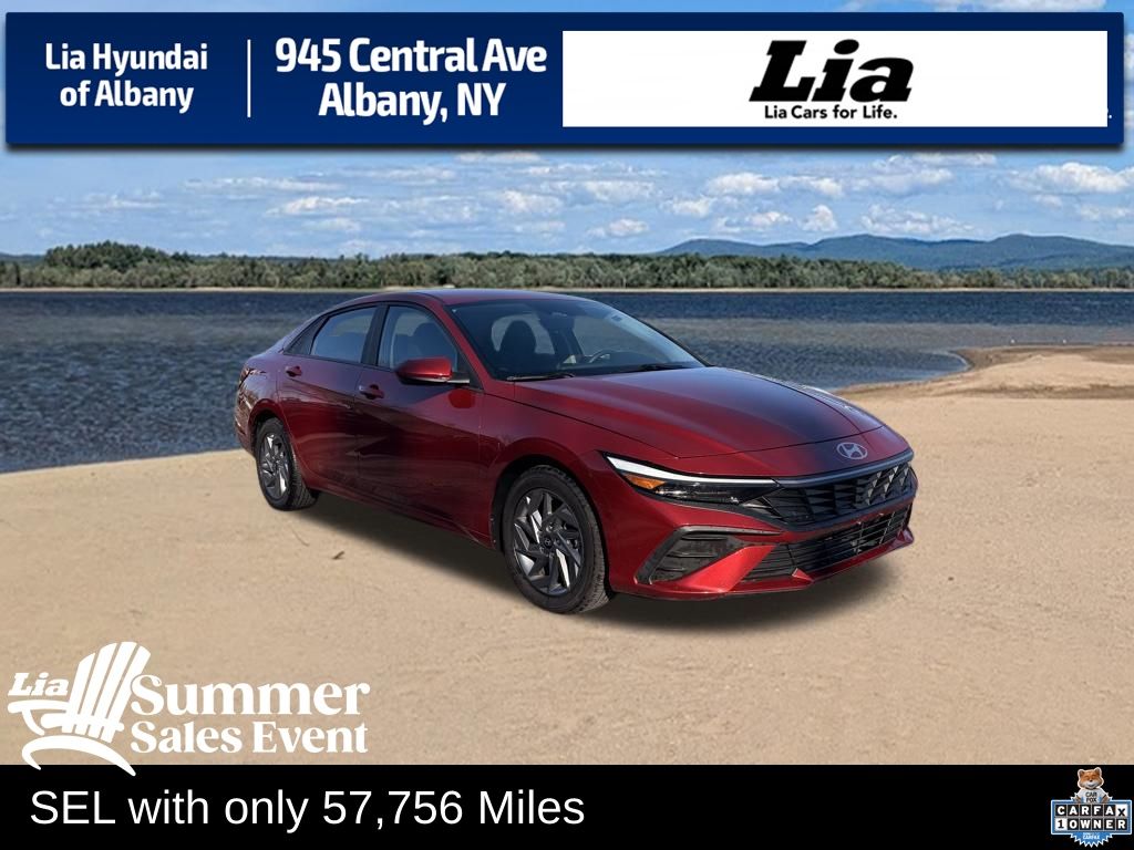 Ultimate Red 2024 Hyundai Elantra Sedan Front-Wheel Drive Continuously Variable Transmission