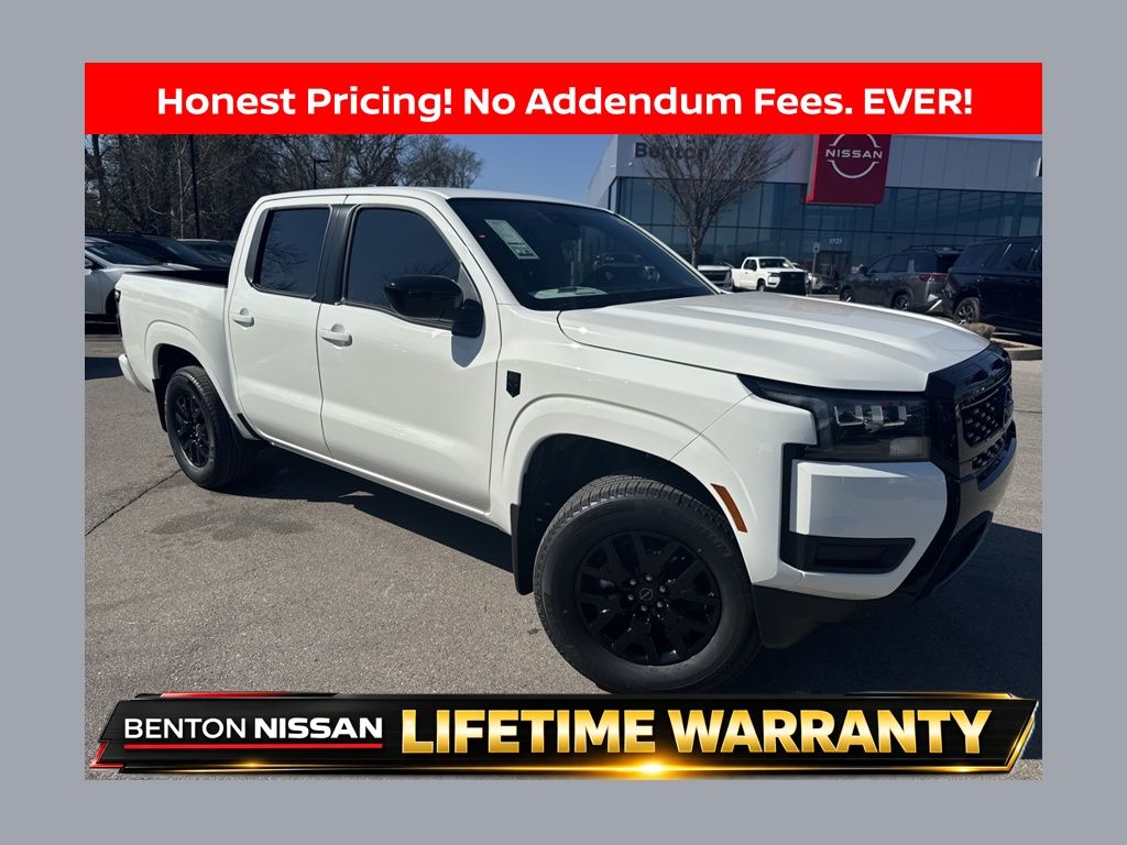 Glacier White 2026 Nissan Frontier Pickup Truck Four-Wheel Drive 9-Speed Automatic Overdrive