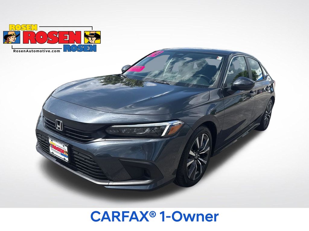 Meteorite Gray Metallic 2024 Honda Civic Sedan Front-Wheel Drive Continuously Variable Transmission