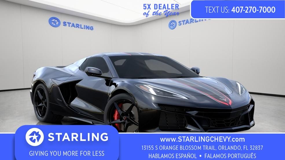 Black 2026 Chevrolet Corvette E-Ray Convertible AWD with 1LZ Convertible All-Wheel Drive 8-Speed Dual Clutch