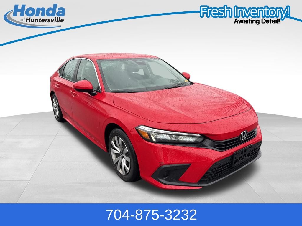 Rallye Red 2023 Honda Civic LX FWD Sedan Front-Wheel Drive Continuously Variable Transmission