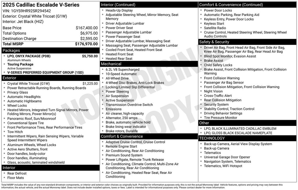 Used Car 2025 Cadillac Escalade  V-series For Sale Under $200,000 In Austin, Texas