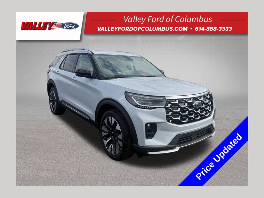 White Metallic 2026 Ford Explorer SUV / Crossover All-Wheel Drive Automatic