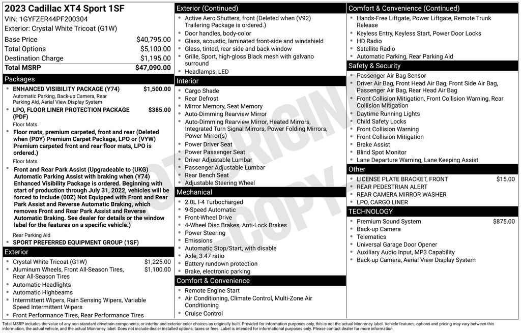 Used Car 2023 Cadillac Xt4  Sport For Sale Under $35,000 In Austin, Texas