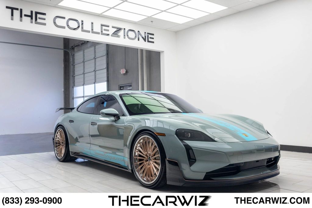 White 2025 Porsche Taycan Sedan All-Wheel Drive 2-Speed Automatic