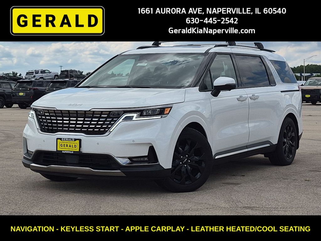 Snow White Pearl 2024 Kia Carnival Minivan Front-Wheel Drive 8-Speed Automatic