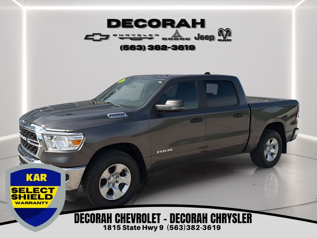 Gray (Granite Crystal Metallic Clearcoat) 2024 RAM 1500 Pickup Truck Four-Wheel Drive 8-Speed Automatic
