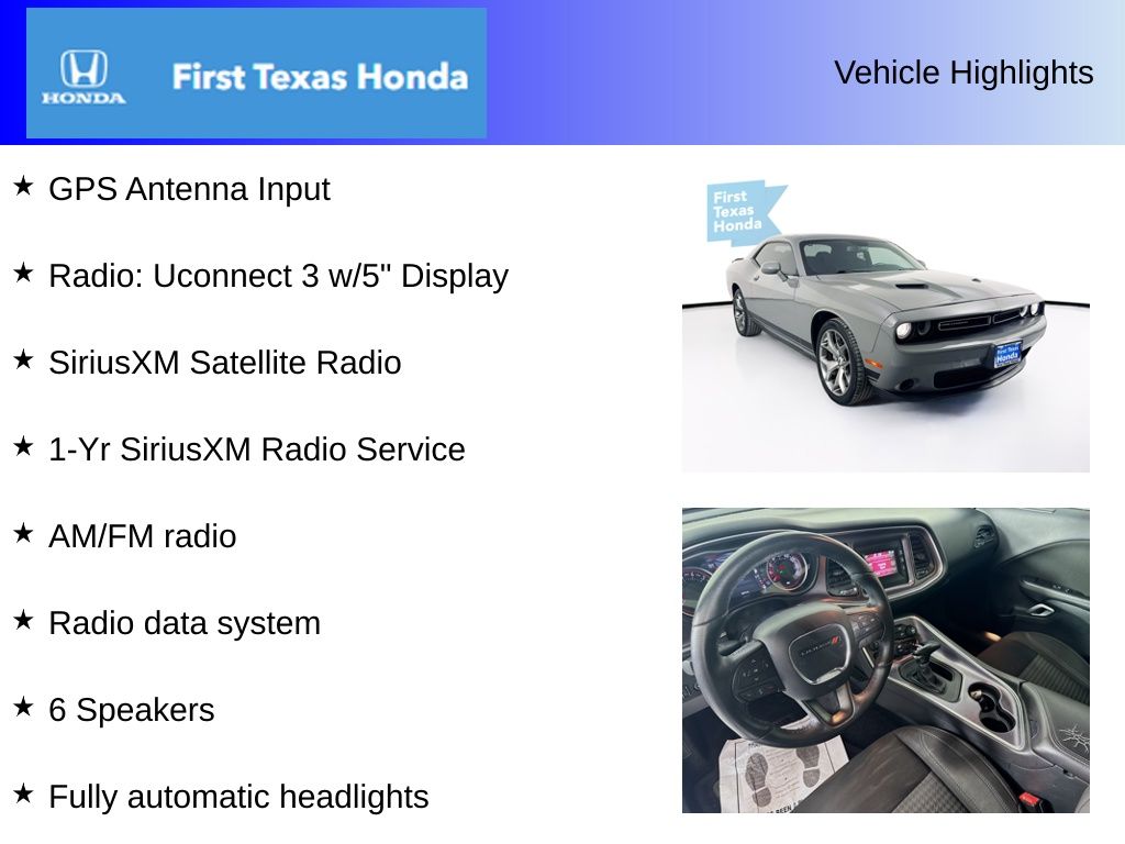 Used Car 2017 Dodge Challenger  Sxt For Sale Under $20,000 In Austin, Texas