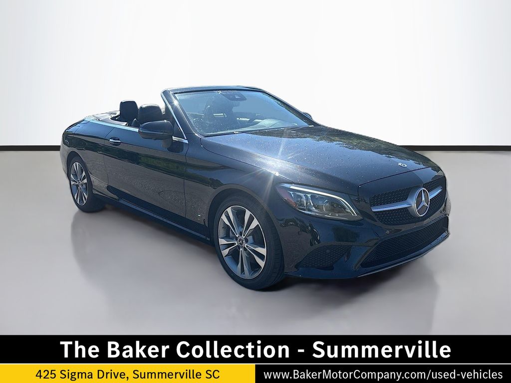 Black 2020 Mercedes-Benz C-Class Convertible Rear-Wheel Drive 9-Speed Automatic