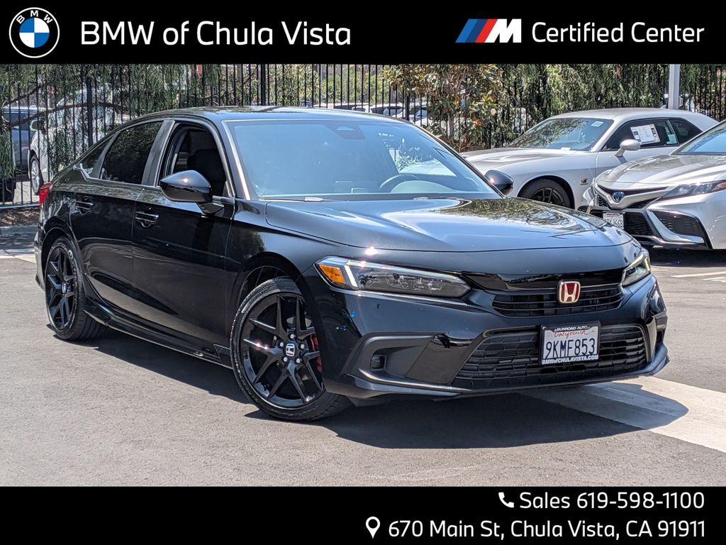 Meteorite Gray Metallic 2024 Honda Civic Sedan Front-Wheel Drive Continuously Variable Transmission