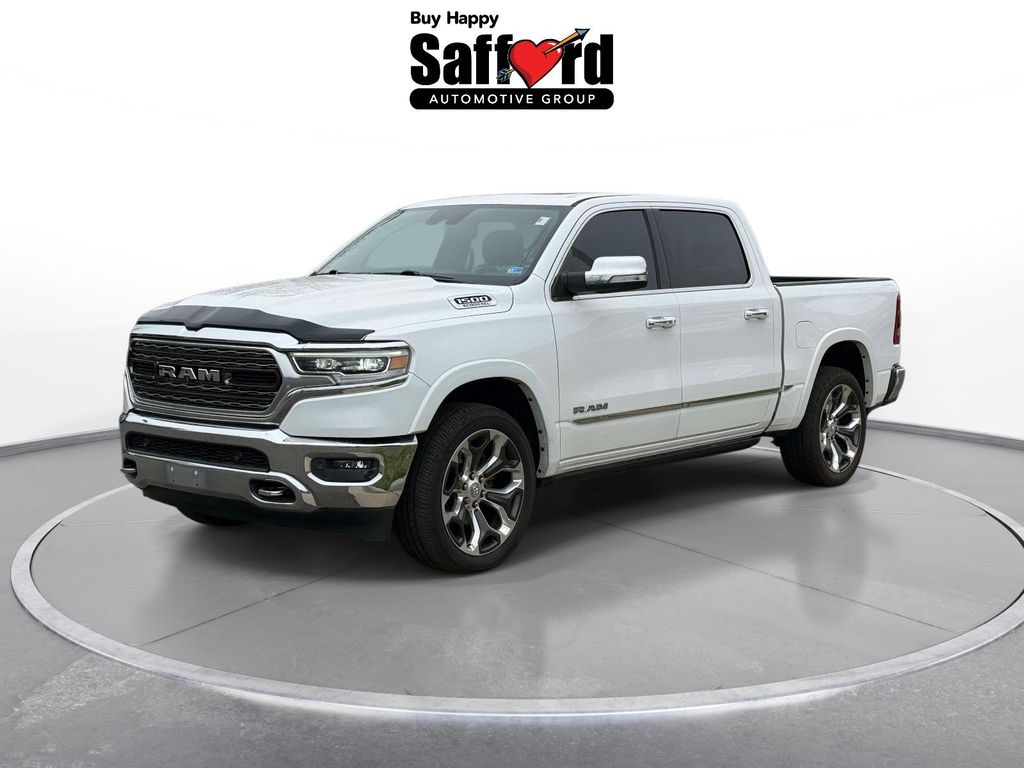 Bright White Clearcoat 2020 RAM 1500 Limited Crew Cab 4WD Pickup Truck Four-Wheel Drive 8-Speed Automatic