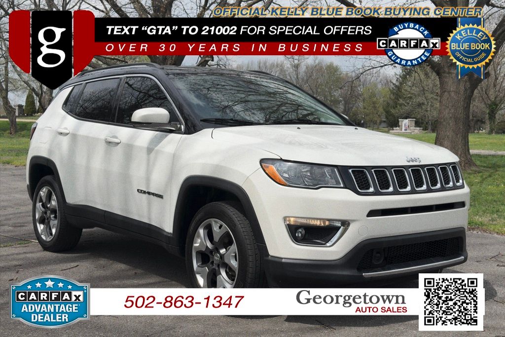 White Clearcoat 2021 Jeep Compass Limited 4WD SUV / Crossover Four-Wheel Drive 9-Speed Automatic