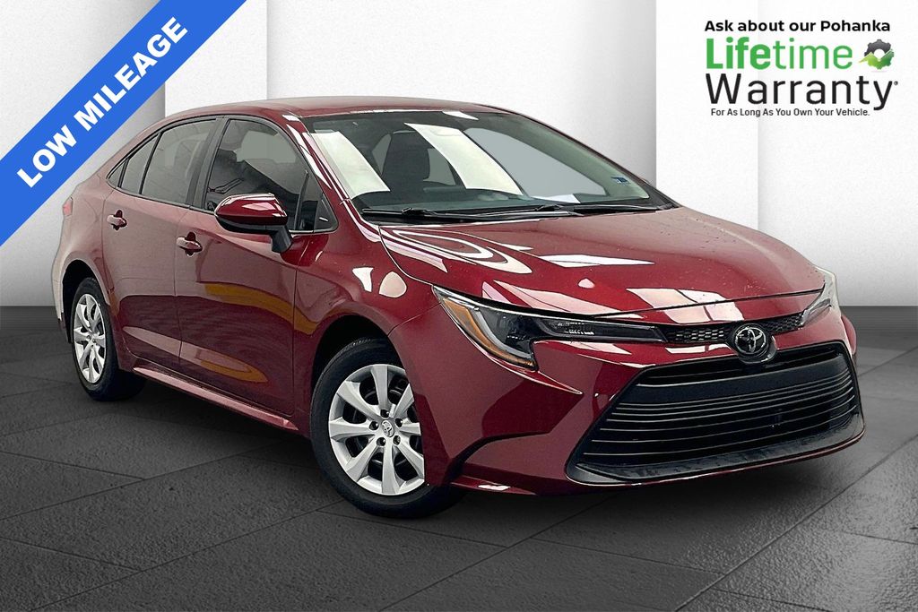 Red (Ruby Flare Pearl) 2025 Toyota Corolla LE FWD Sedan Front-Wheel Drive Continuously Variable Transmission