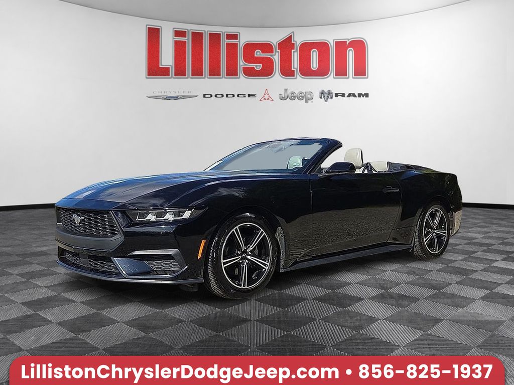 Shadow Black 2024 Ford Mustang Convertible Rear-Wheel Drive Automatic