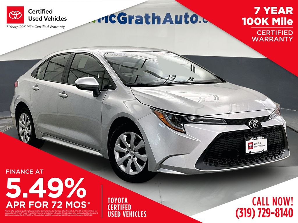 Classic Silver Metallic 2021 Toyota Corolla Sedan Front-Wheel Drive Continuously Variable Transmission