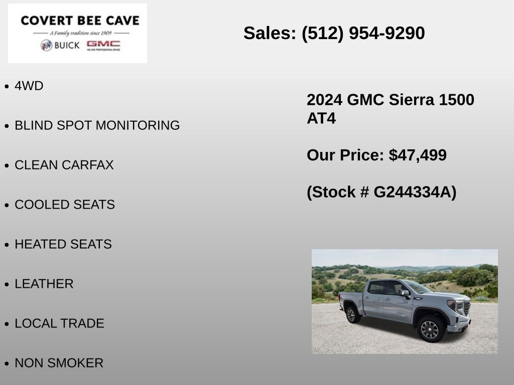Used Car 2024 Gmc Sierra 1500  At4 For Sale Under $50,000 In Austin, Texas